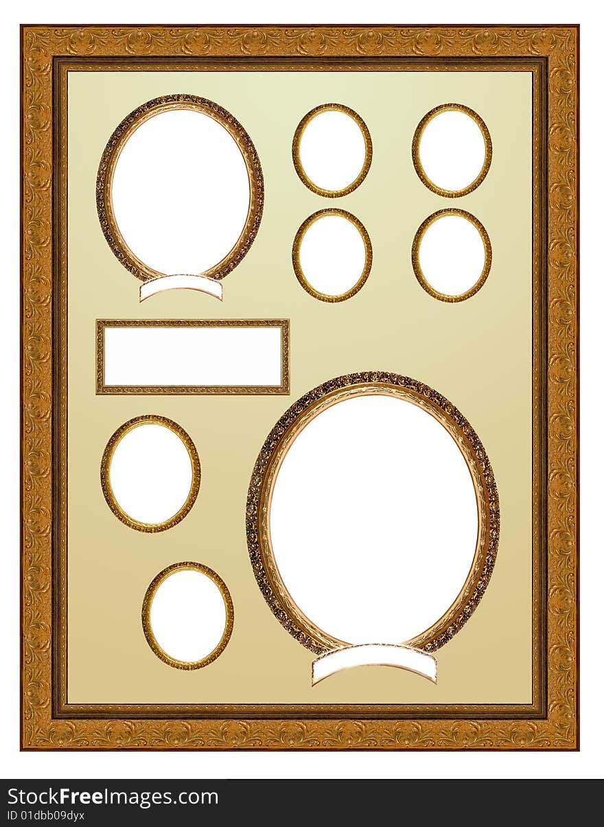 A picture frame on a white