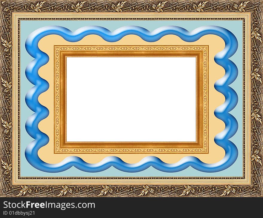 A picture frame on a white