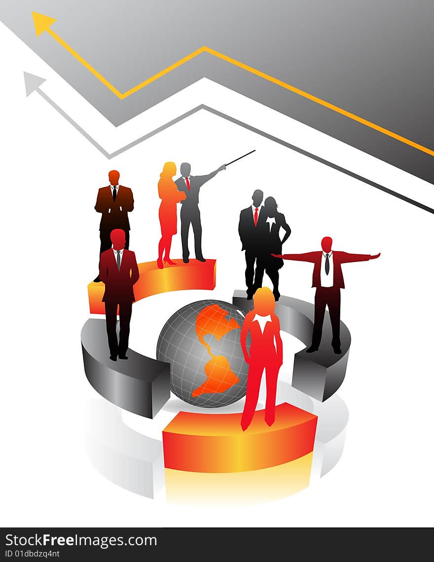 Vector illustration of business people