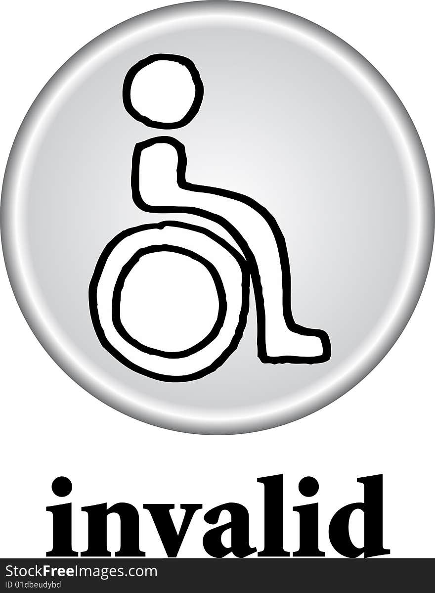 Toilet sign - WC invalid on white background. vector image