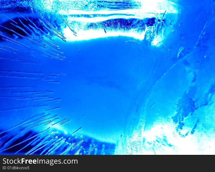 Abstract ice figure, in blue light, var2. Abstract ice figure, in blue light, var2