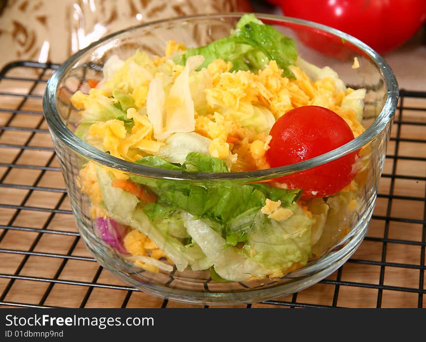 Small Dinner Salad in Bowl