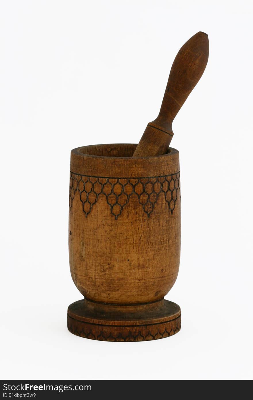 A mortar with pestle