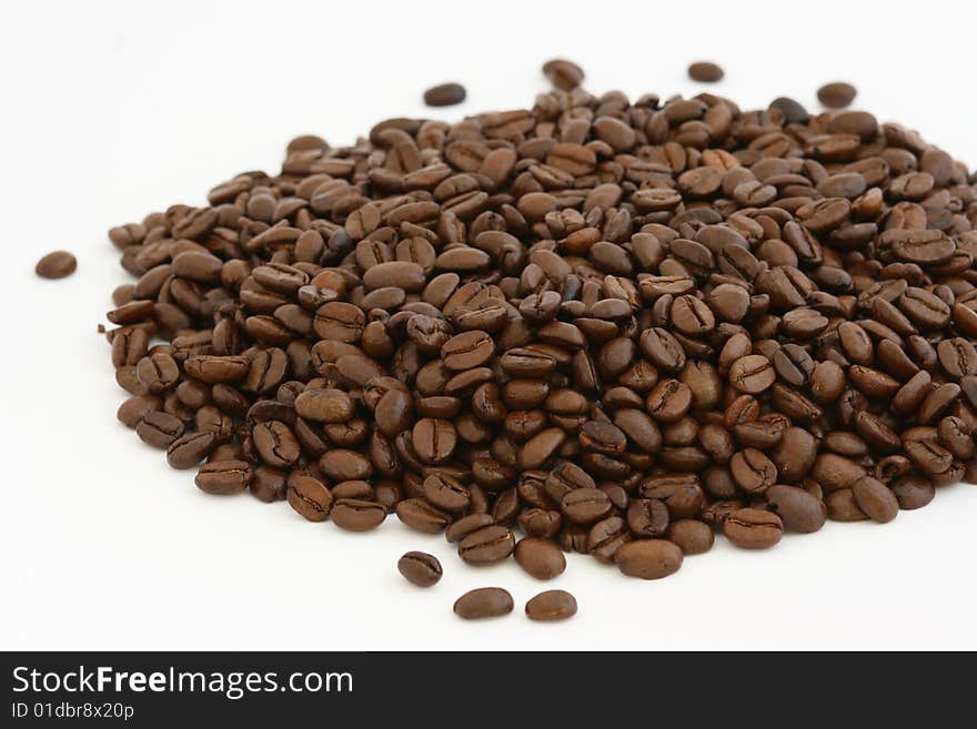 An isolated stack of coffee