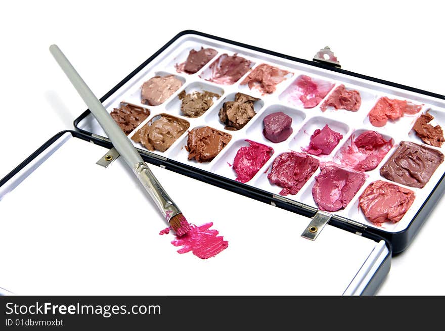 Makeup accessory on white background