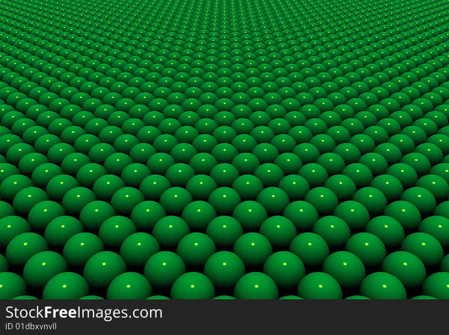 Seamless Texture Made Up Of Green Spheres - Realistic 3D Perspective. Seamless Texture Made Up Of Green Spheres - Realistic 3D Perspective