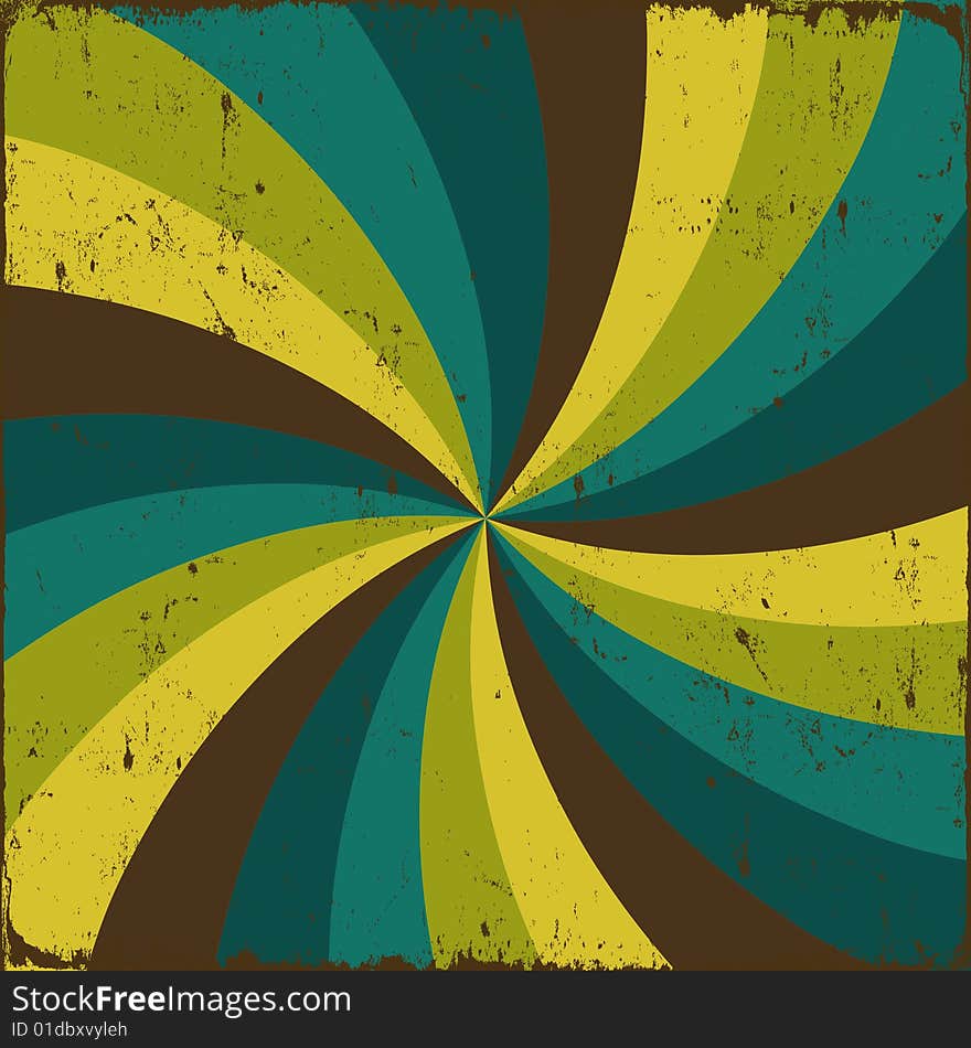 Grunge background spiral in colors