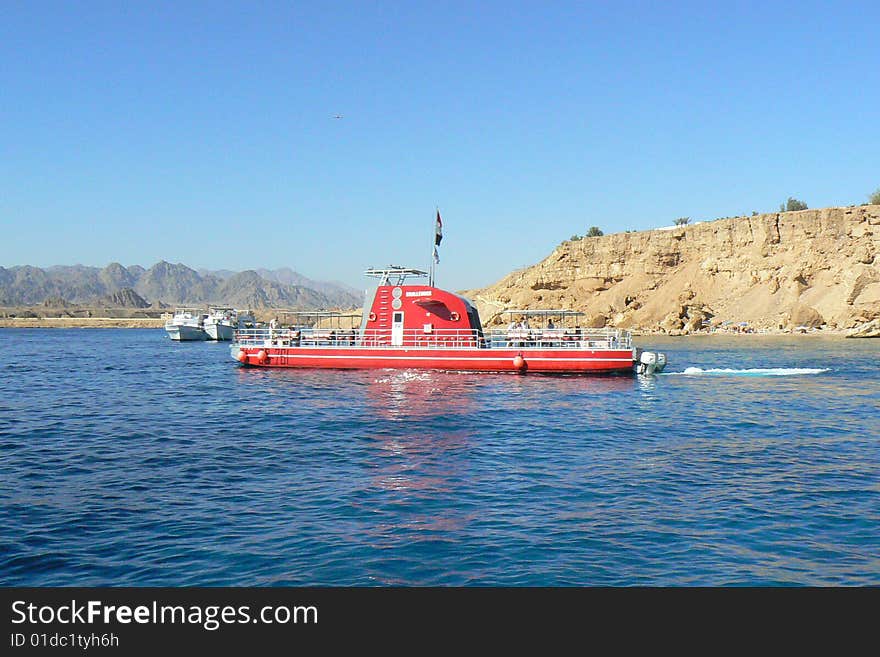 Red boad on Red sea