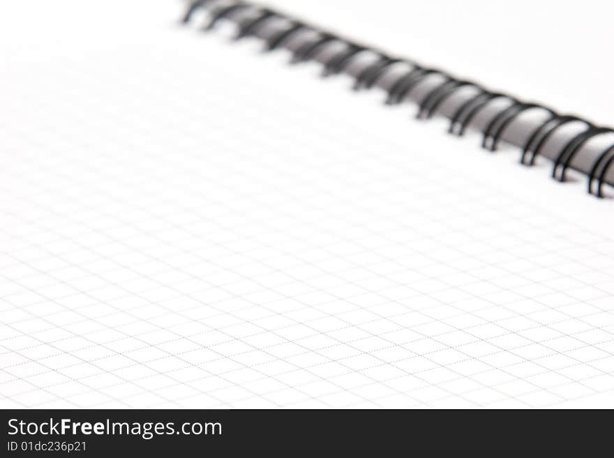 A notebook on the white background. A notebook on the white background.