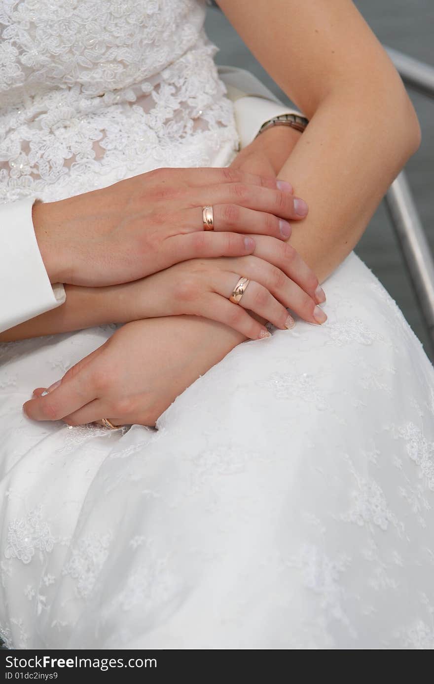 Groom Embrace His Bride