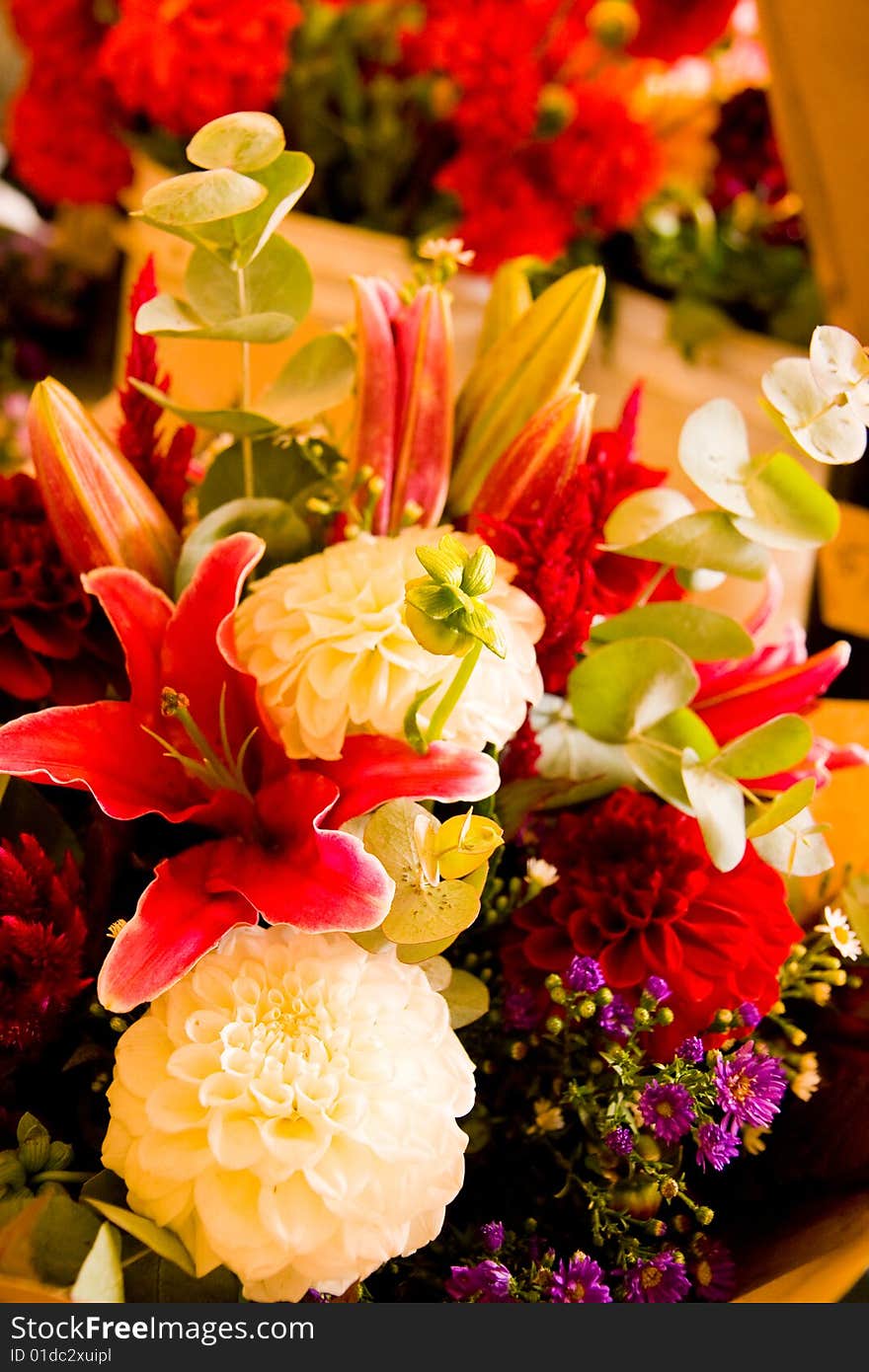 A beautiful arrangement of fresh spring flowers. A beautiful arrangement of fresh spring flowers