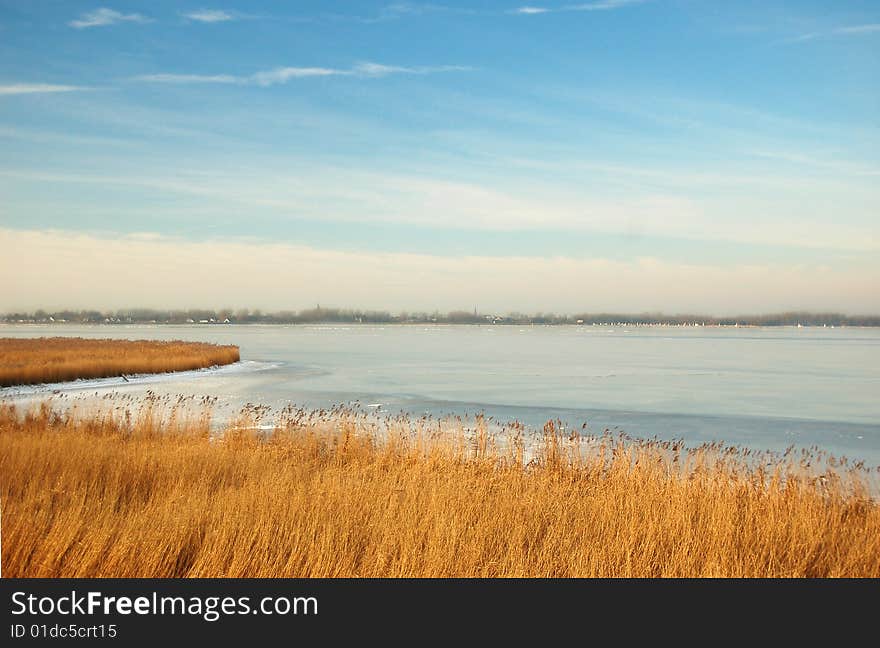 Meadow and lake