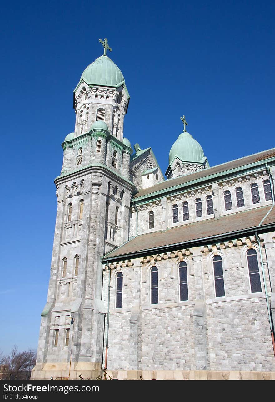 Church , image was taken in Falls river MA