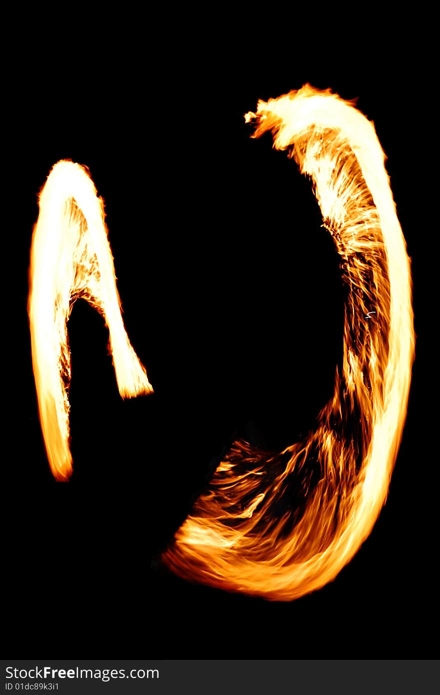 Fire, show, a line a flame