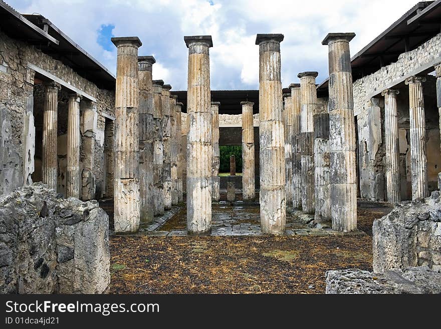 Ancient ruins of roman city Pompeii, Italy. Ancient ruins of roman city Pompeii, Italy