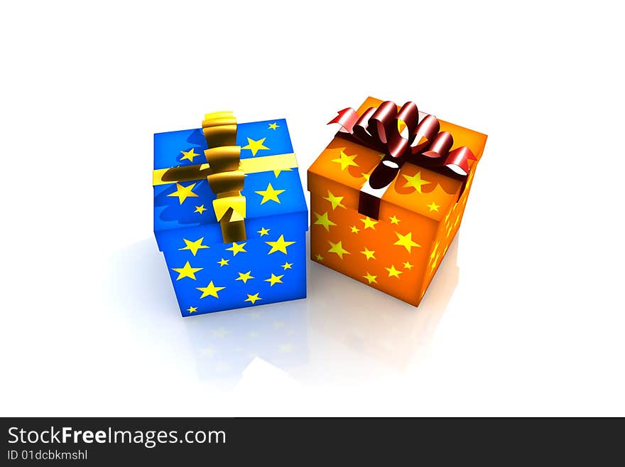 Isolated gift box