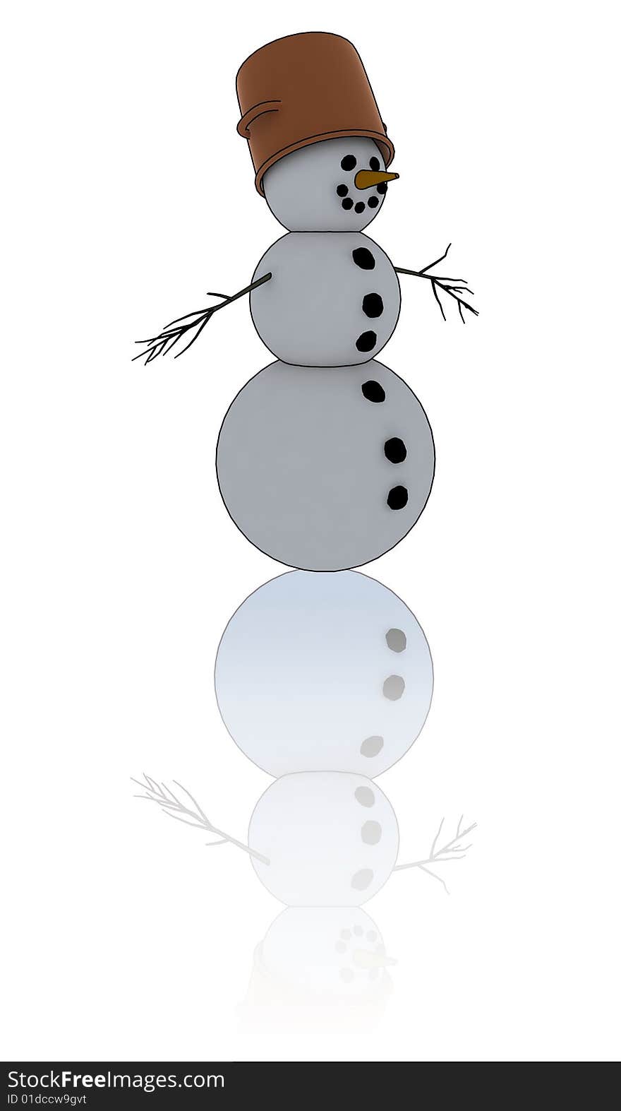 Isolated snowman