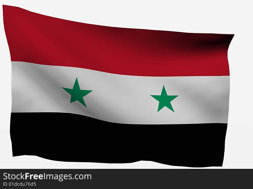 Syria 3d flag