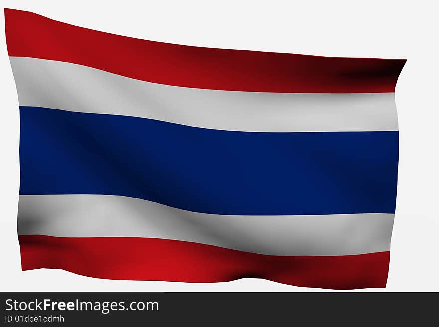 Thailand 3d flag