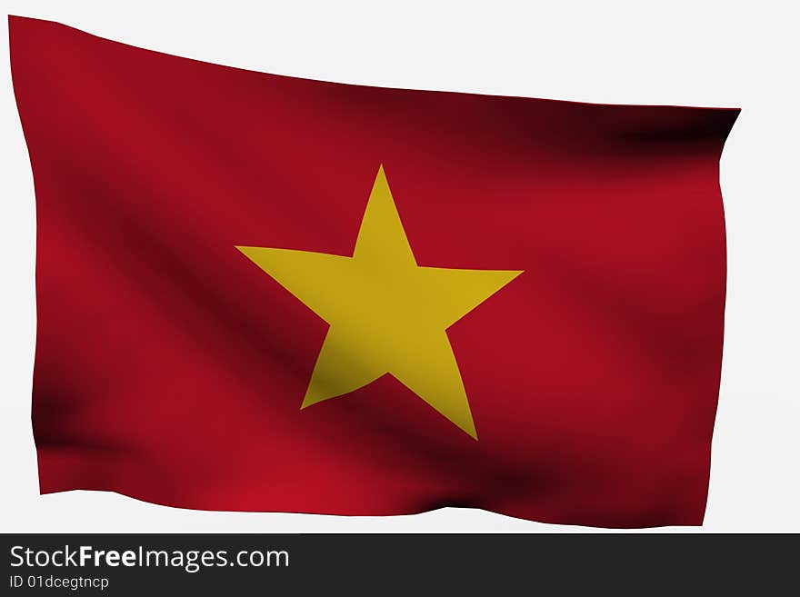 Vietnam 3d flag