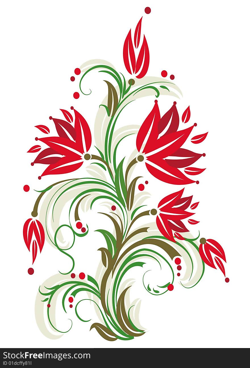 Stylized floral tree.