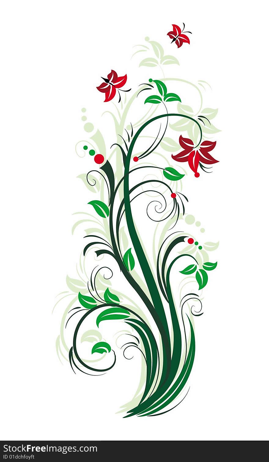 Stylized floral tree. Vector Illustration