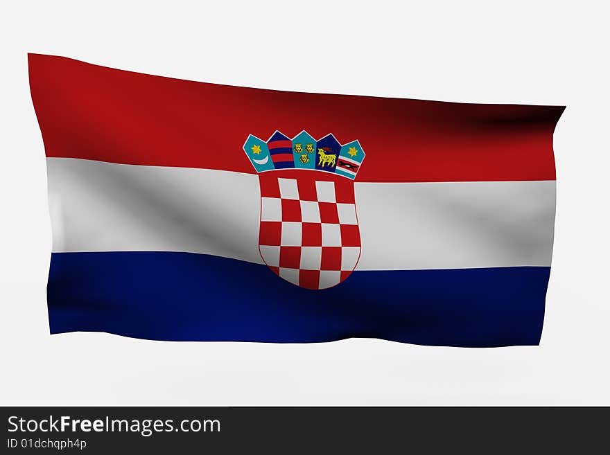 Croatia 3d flag