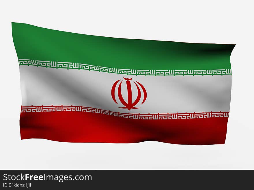 Iran 3d flag