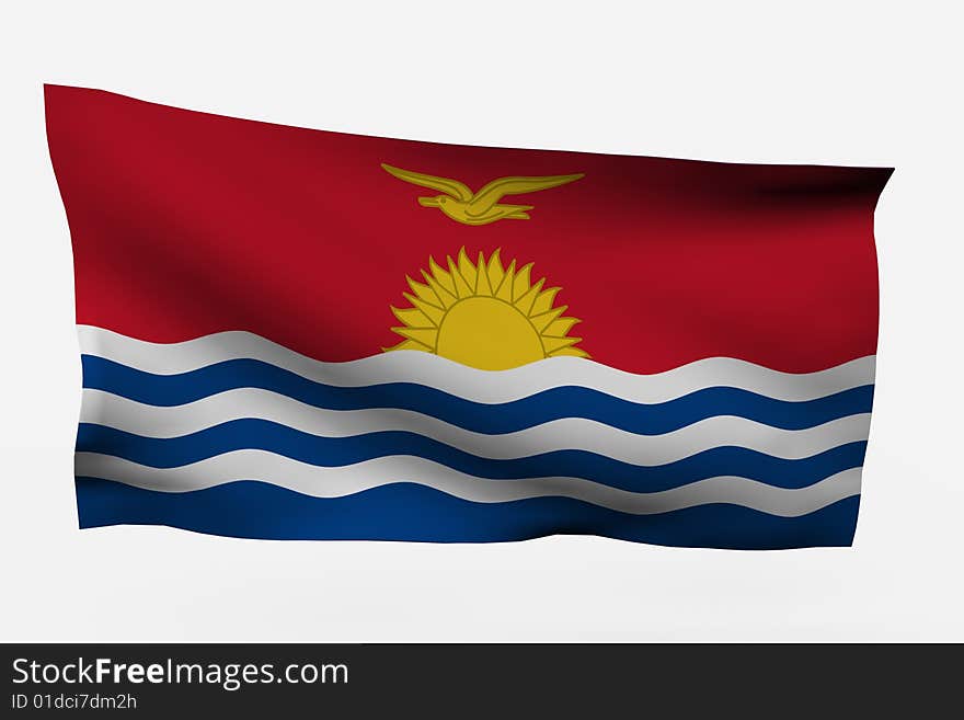 Kiribati 3d flags