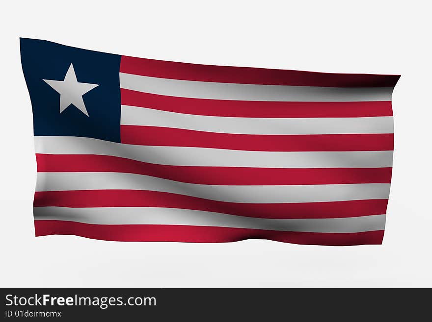 Liberia 3d Flag