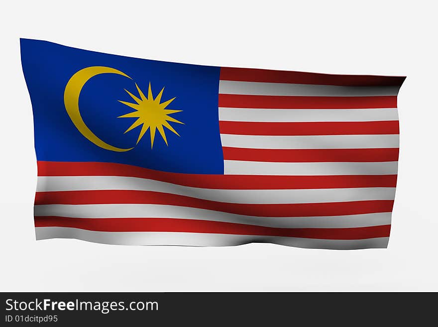 Malaysia 3d flag