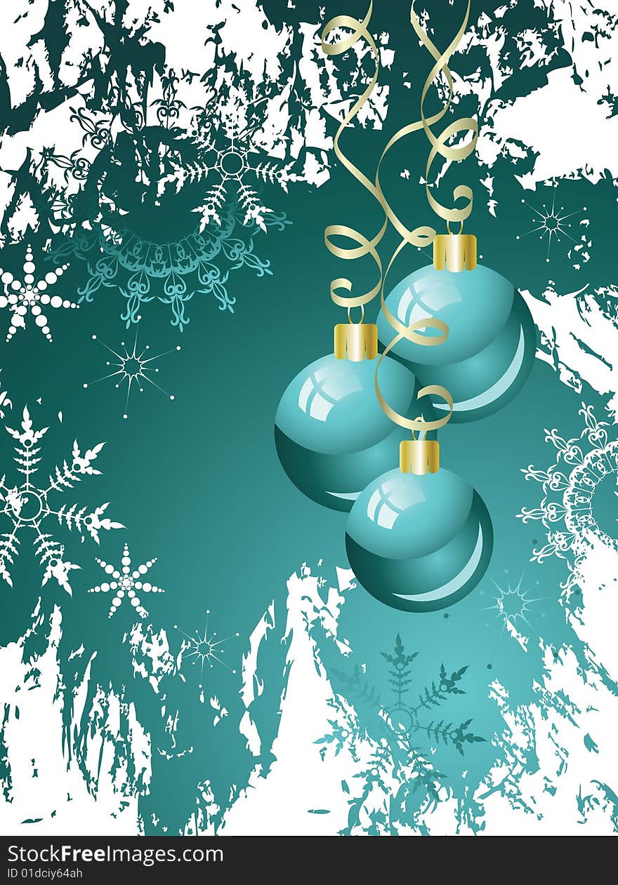 Vector illustration of christmas-tree decorations