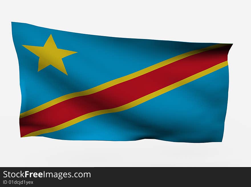 Dem Rep Congo 3d Flag