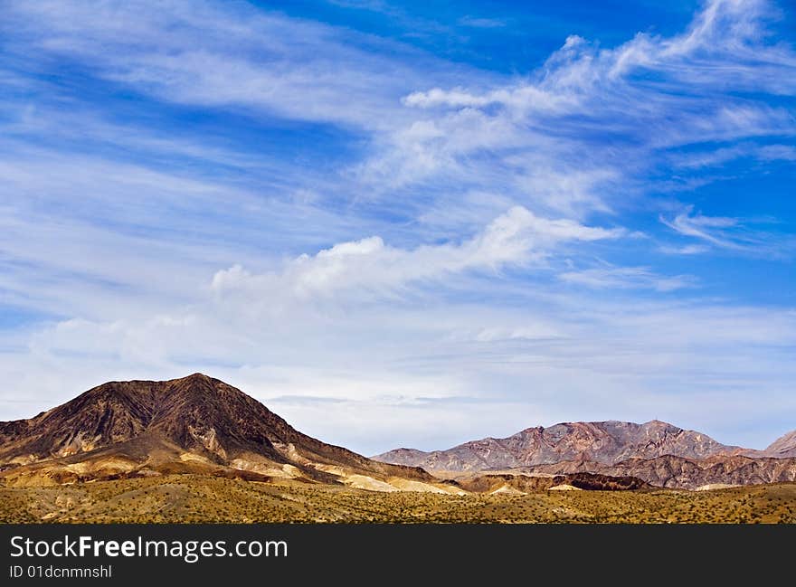 View of the Nevada Desert. View of the Nevada Desert.