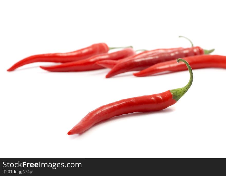 Fresh vegetables on a white background