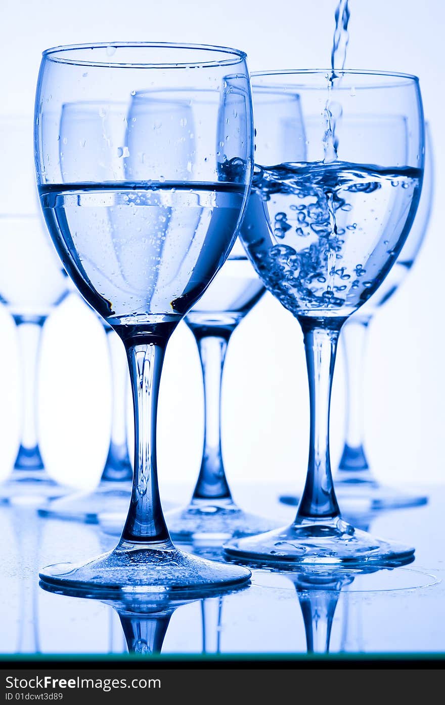 Glasses with water