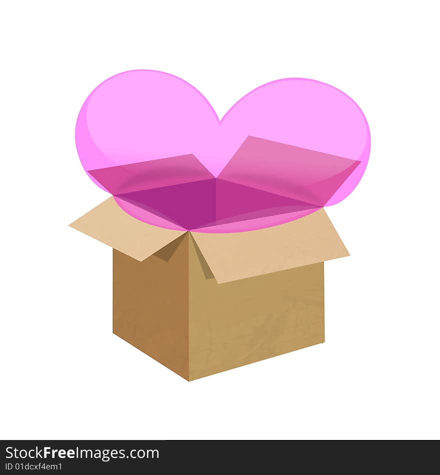 Valentines Day Balloon In A Box