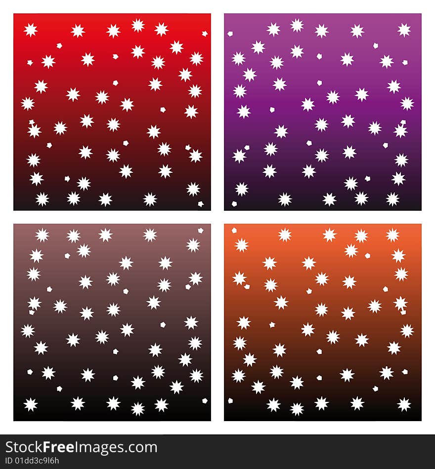 Multicolor backgrounds with little stars