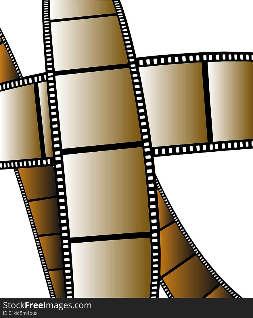 Isolated movie/photo film - illustration on white background (with vector EPS format)