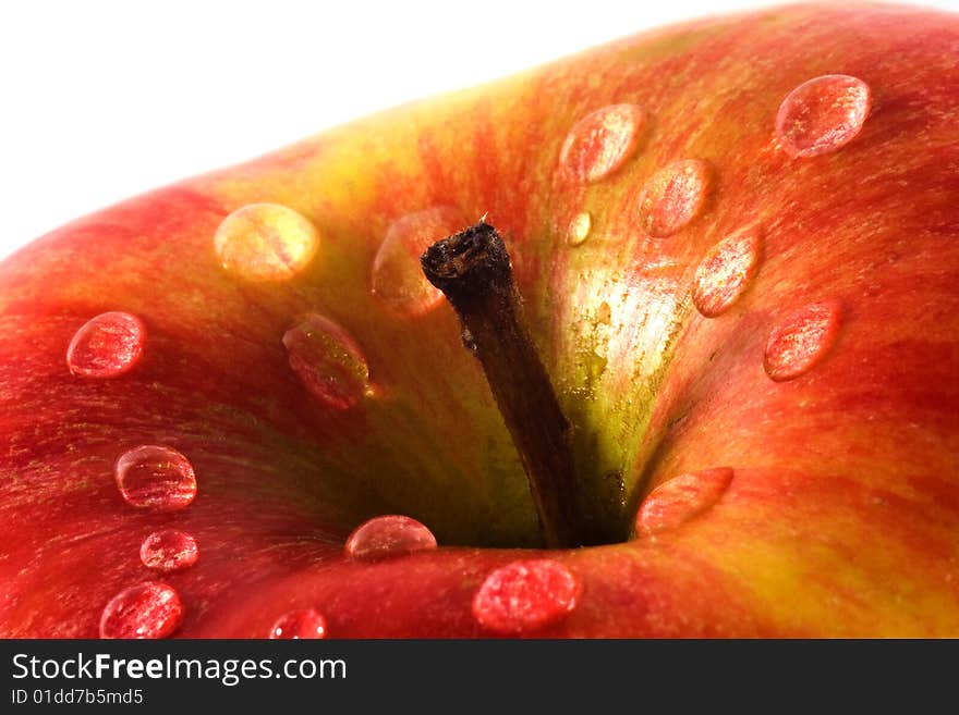 Apple Close-up With Waterdrops