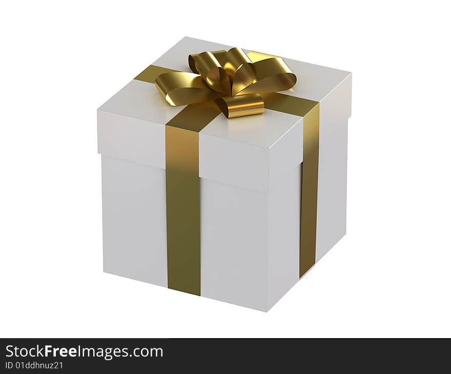 Gift box isolated on white background