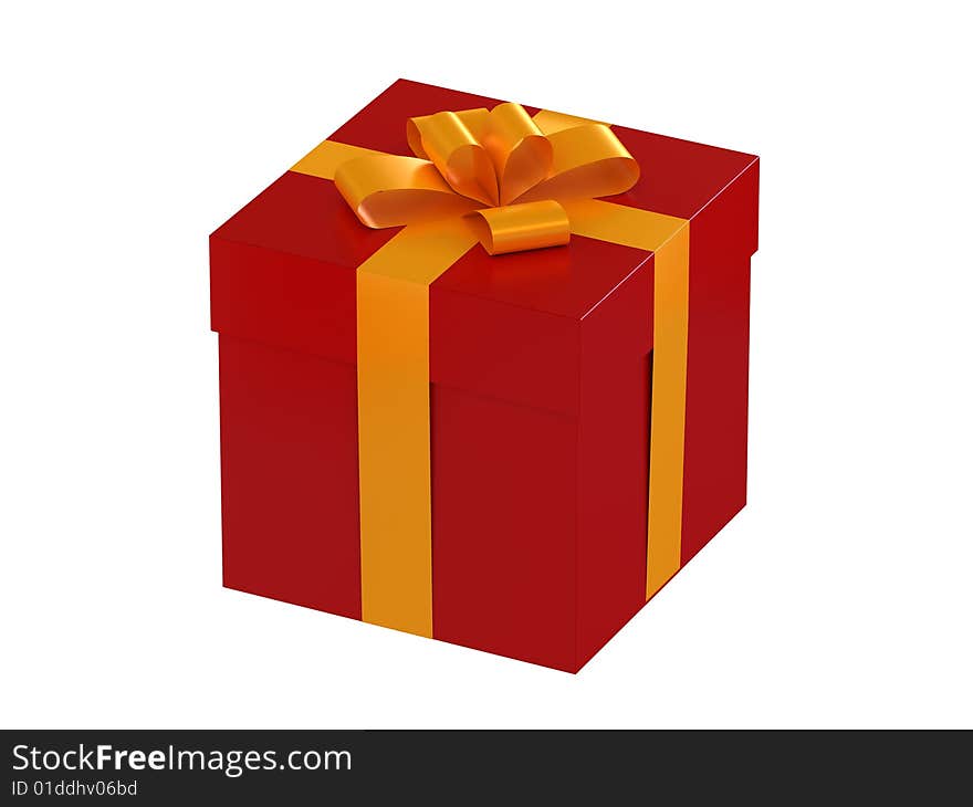 Gift box isolated on white background