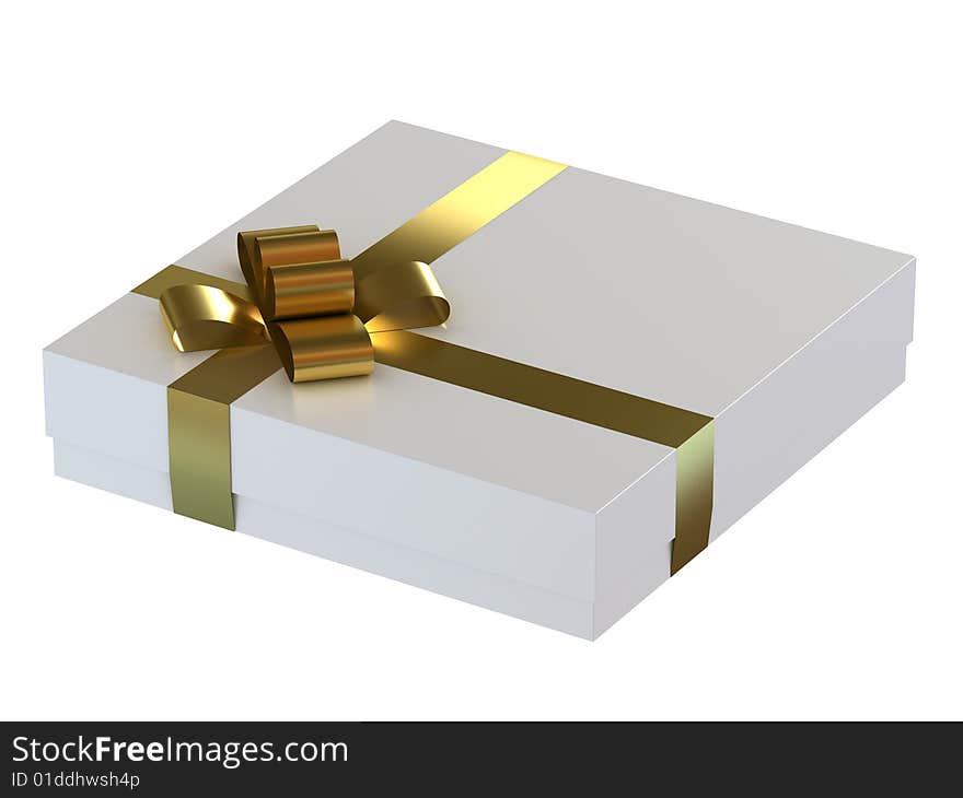 Gift box isolated on white background