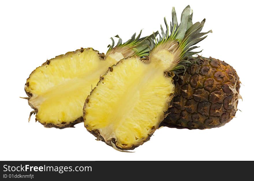 Pineapples isolated on the white