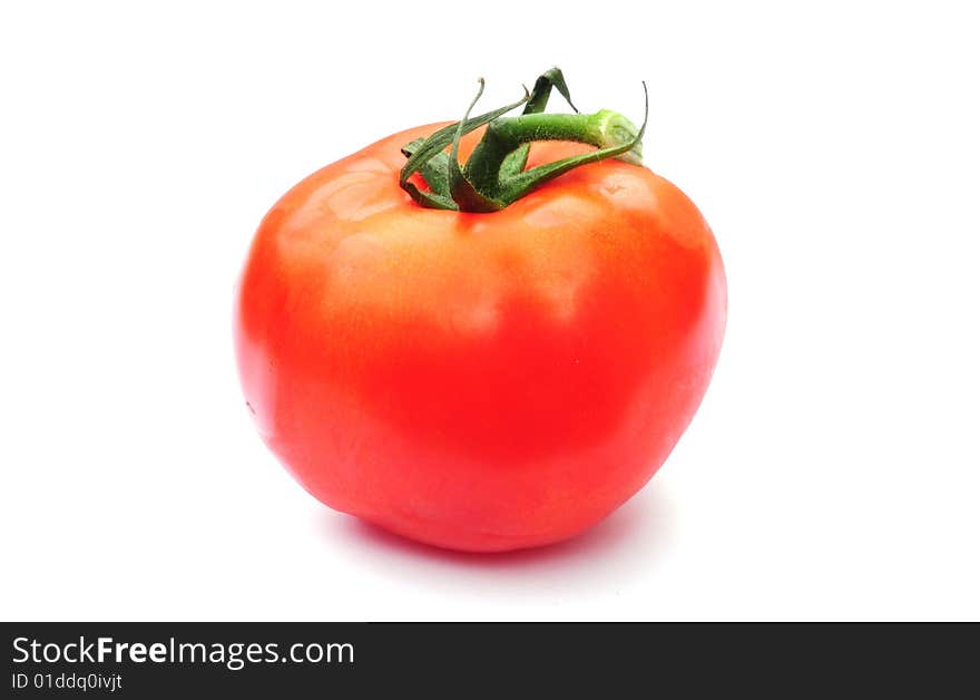 Shot of a homegrown tomato on white