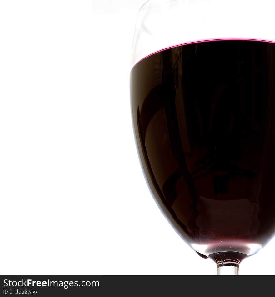 Glass red wine