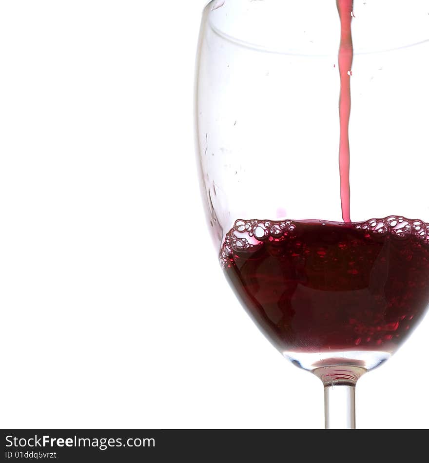 Glass red wine