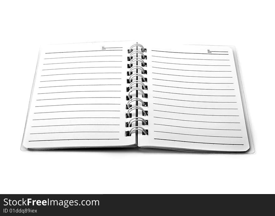 Note pad on a white background. Note pad on a white background