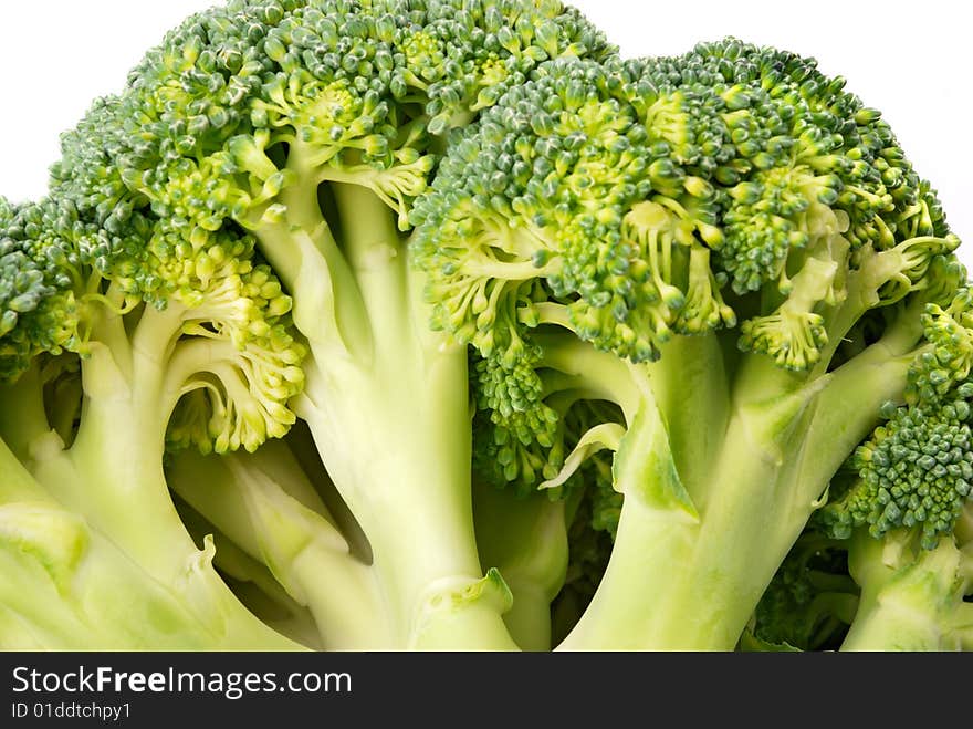 Green broccoli (brassica oleracea), part of inflorescence