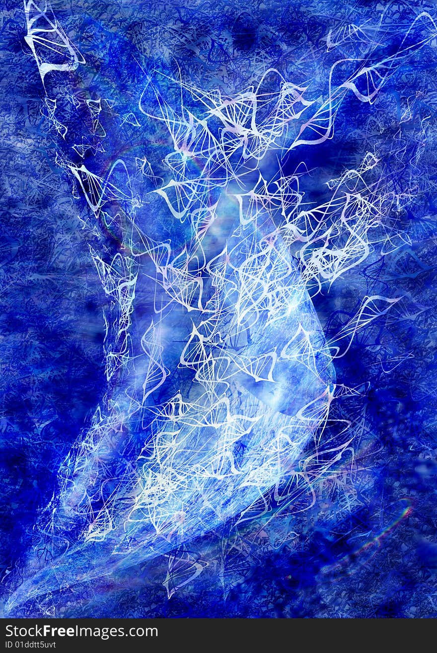 Abstract dark blue background with crapedness